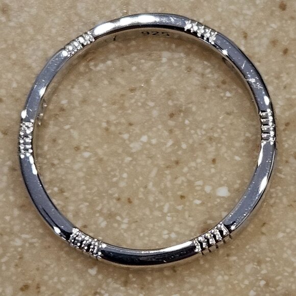 NEW MONICA RICH KOSANN CARPE DIEM SEIZE THE DAY POESY STACKABLE SILVER RING BAND - Picture 3 of 10